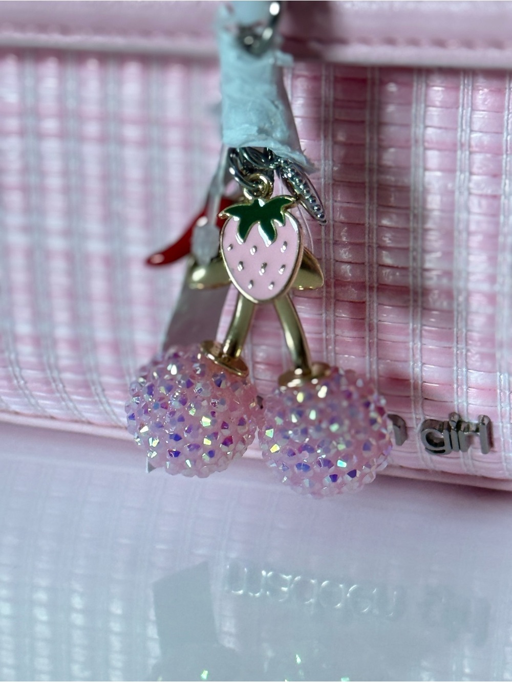 Madden Girl Ballet Pink Top Handle Crossbody Bag NWT | Cherry Charm - Picture 3 of 9